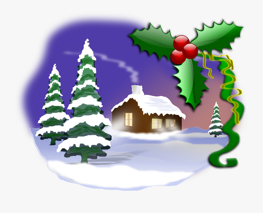 Christmas Scene Clip Art, Transparent Clipart