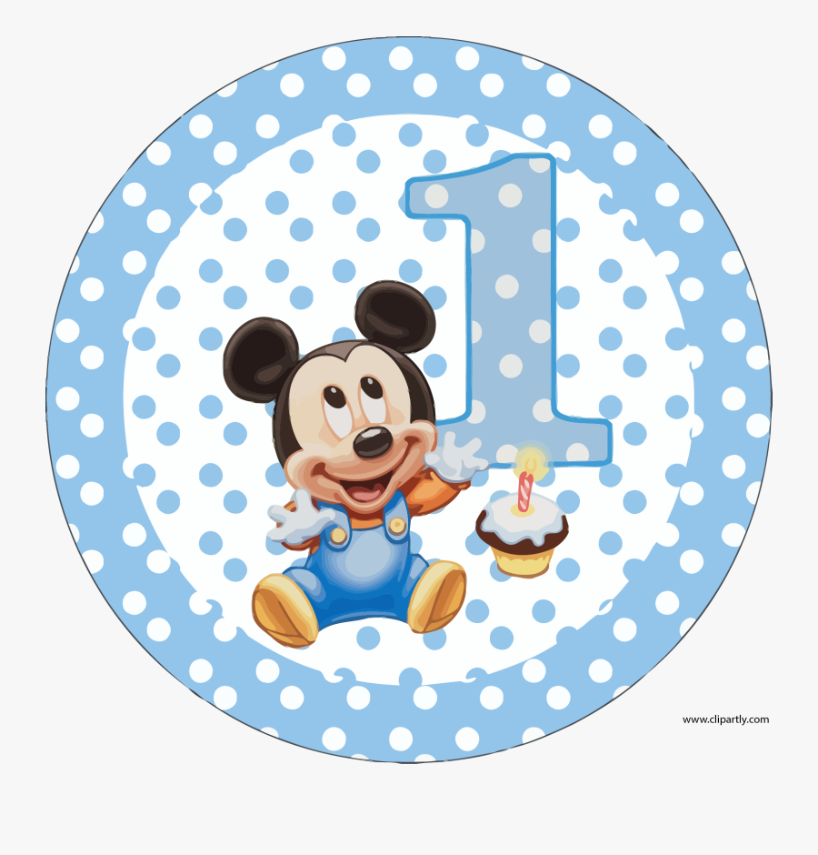 Circle Birthday Mickey Clipart Png - Fondos Circulares Con Lunares, Transparent Clipart