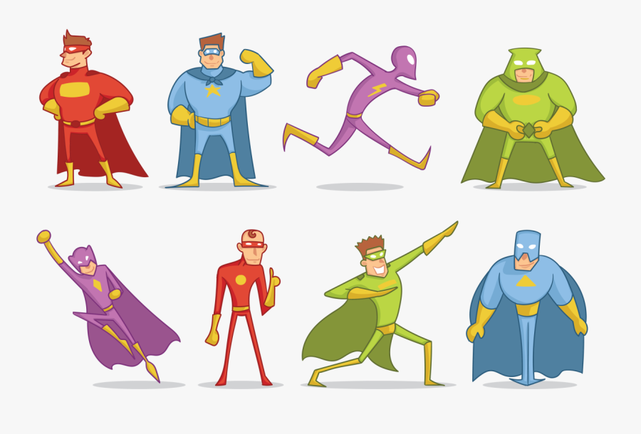 Super Heroes Cartoon Vector - Superhero, Transparent Clipart
