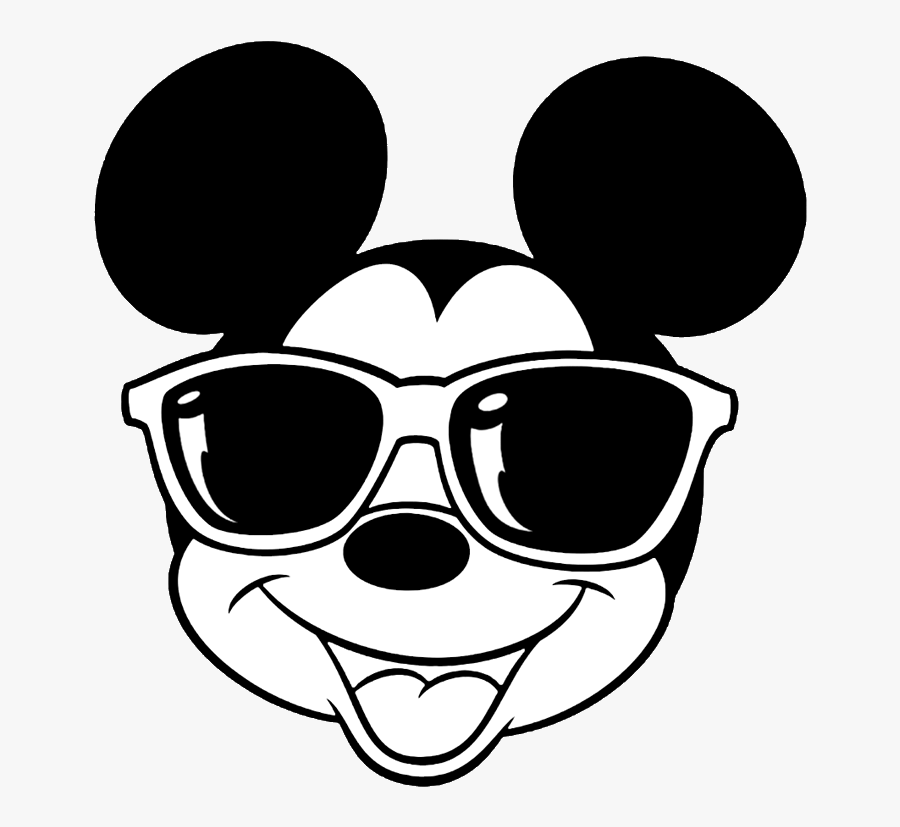 Hd Post Mouse Sunglasses - Mickey Mouse Head With Glasses , Free Transparen...