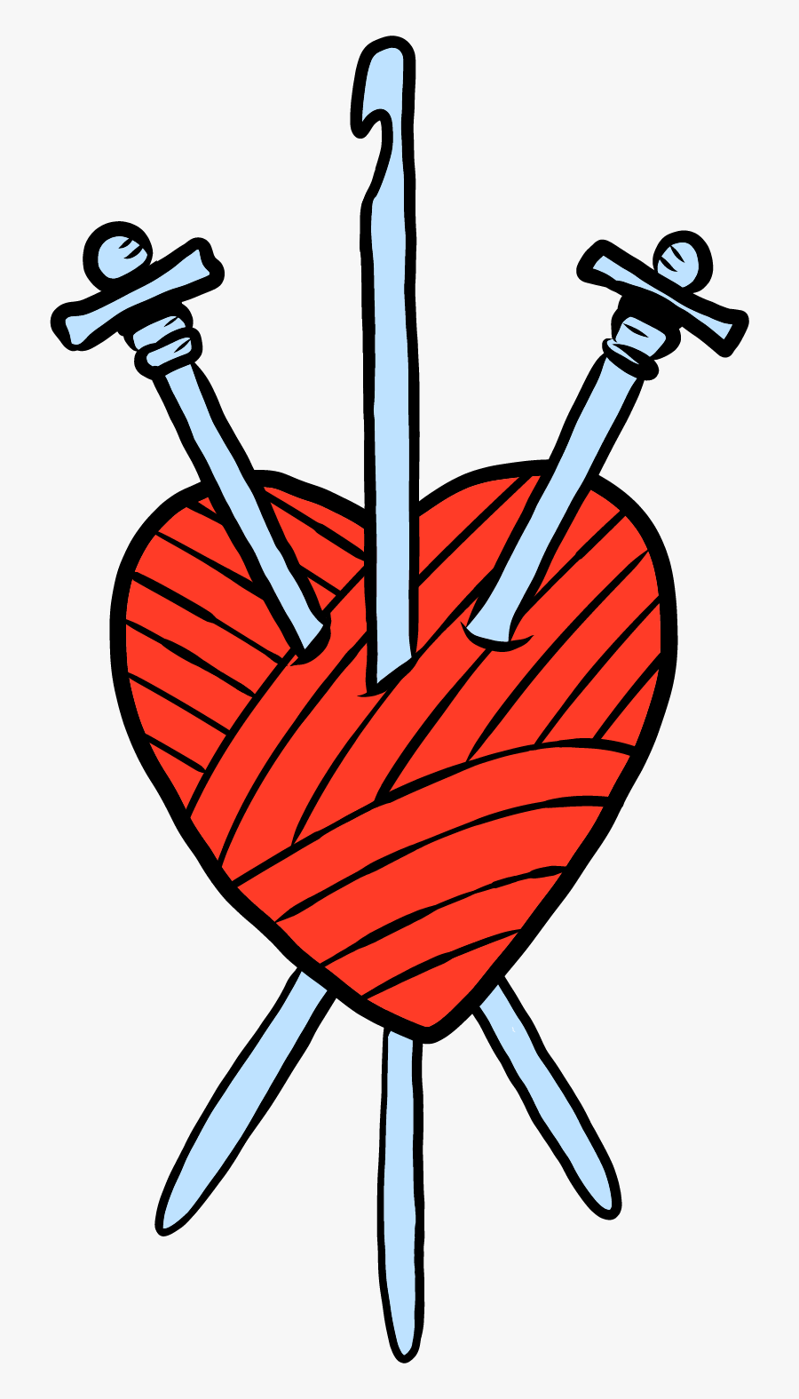 Crochet Clipart Knitting Club - Clip Art Knitting And Crochet Needles, Transparent Clipart