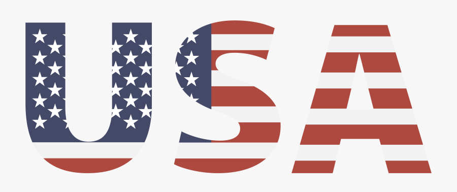 United Usa Of American States Flag Vector Clipart - Usa Flag Text Vector Free Download, Transparent Clipart