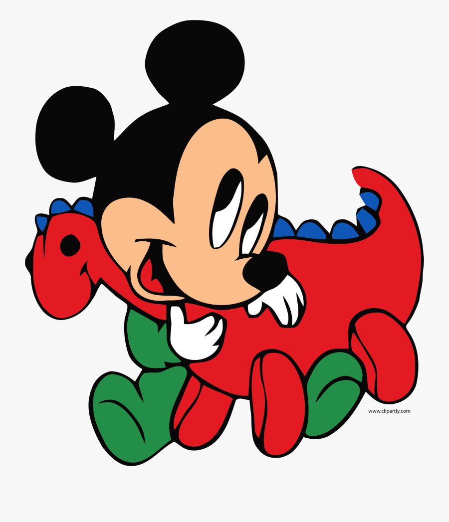 Mickey Clipart - Baby Mickey Mouse In Red, Transparent Clipart