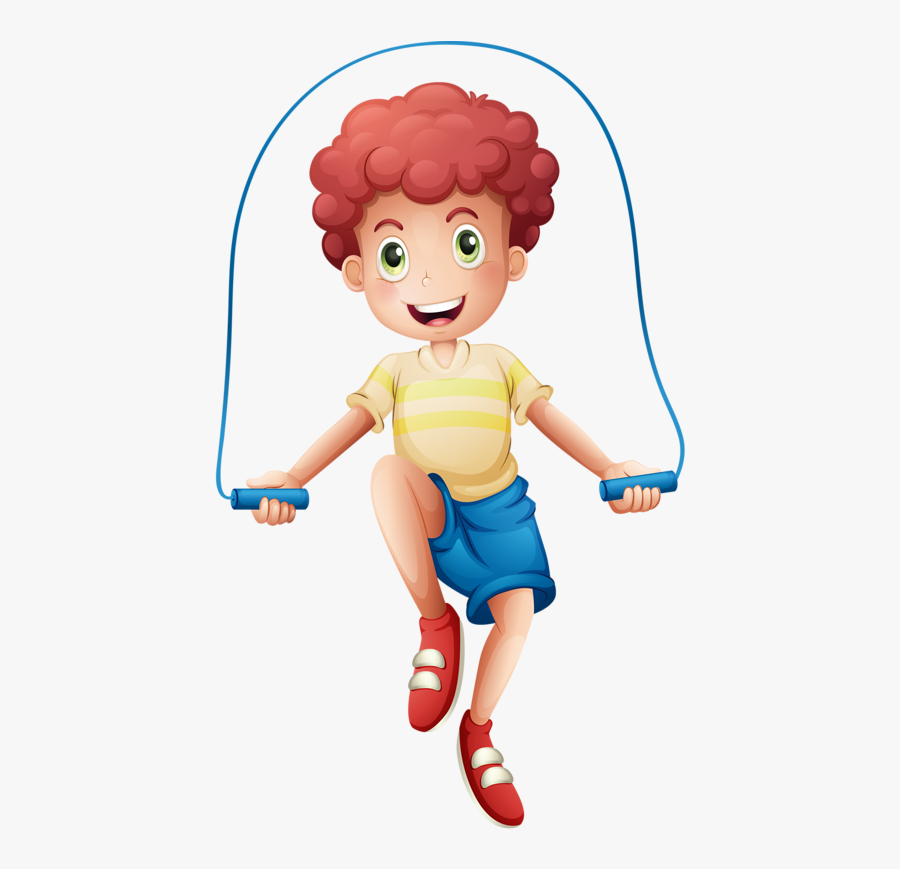 Boy Jump Roping Clip - Hula Hoop Cartoon, Transparent Clipart