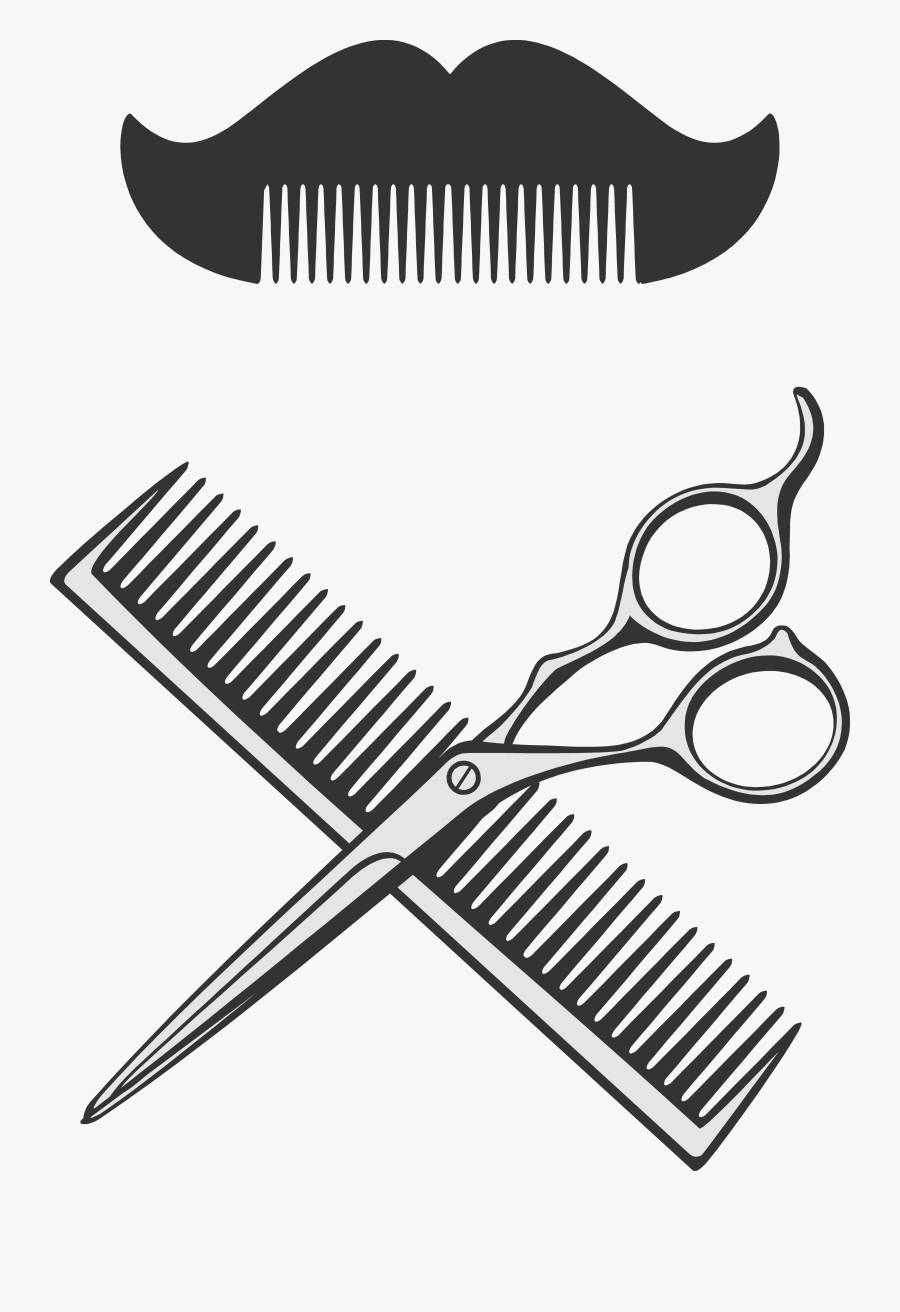 Comb Clipart - Tesoura De Barbeiro Png, Transparent Clipart