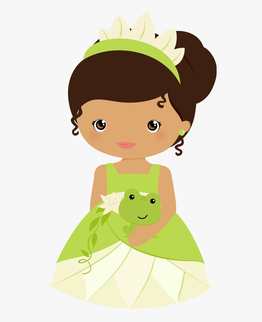 Disney Princesses Clipart Prinsesa - Princesa Tiana Cute Png, Transparent Clipart