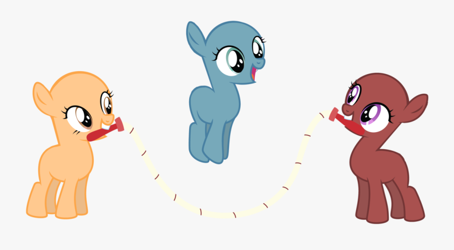 Transparent Jump Rope Png - Mlp Base Filly Jumping, Transparent Clipart