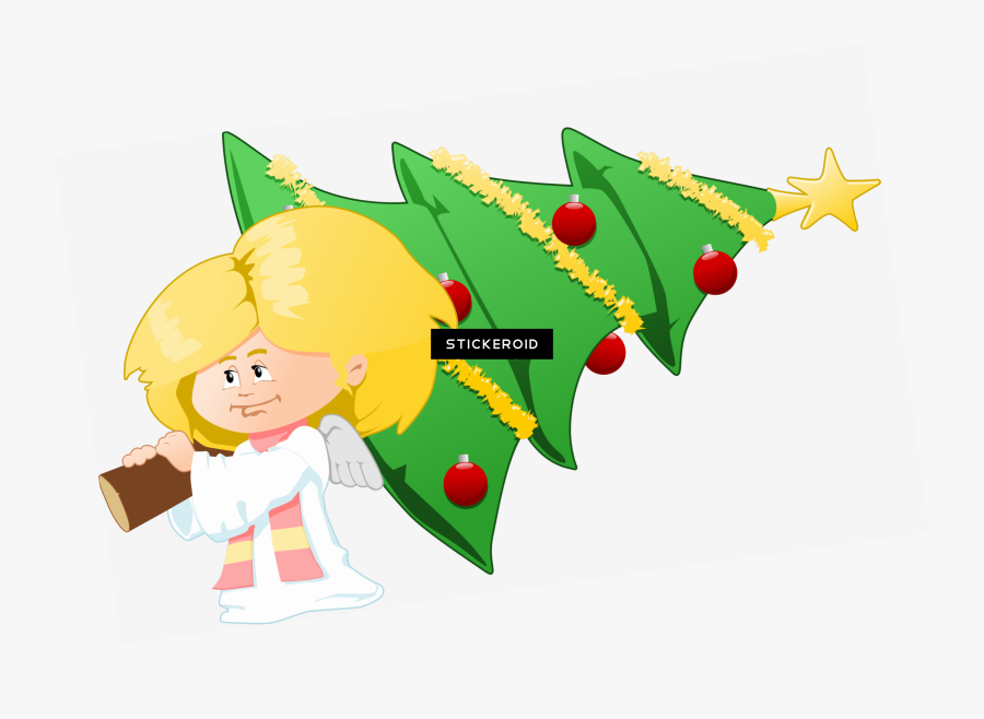 Christmas Tree Angel Greeting Cards Clipart , Png Download - Jaselka Png, Transparent Clipart