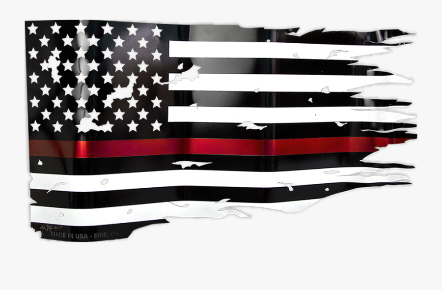 The Thin Red Line American Flag - American Flag Red Stripe, Transparent Clipart