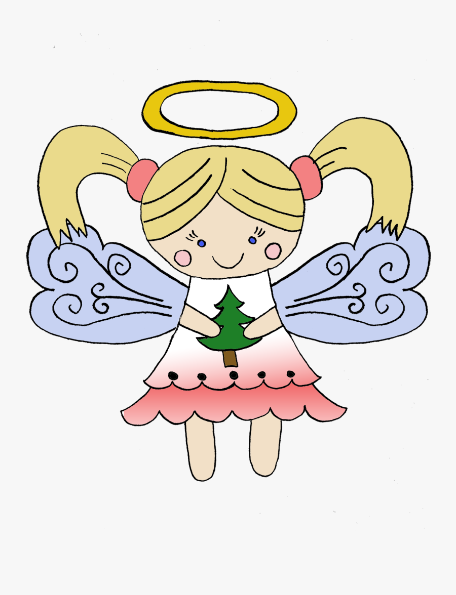 Eri Doodle Designs And Creations - Christmas Angel Cartoon Png, Transparent Clipart