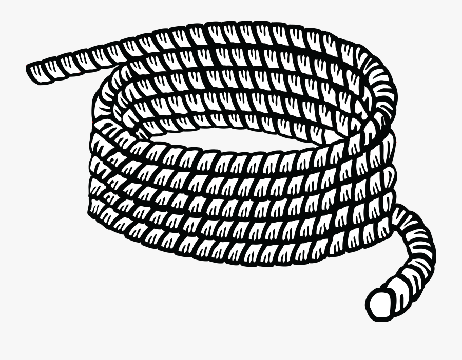 Free Clipart Of A Coil Of Rope - Rope Black And White, Transparent Clipart