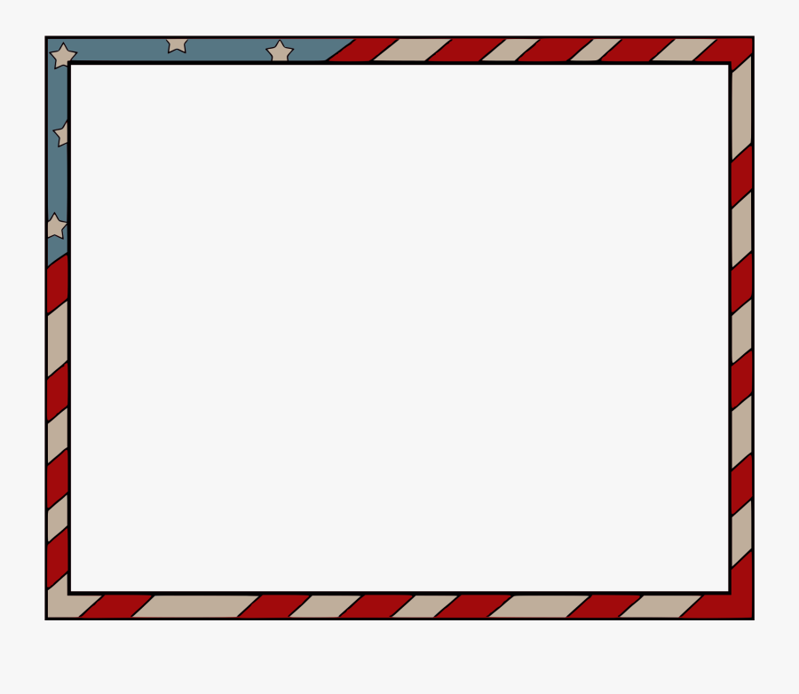 Patriotic Clipart Border - American Flag Border Transparent, Transparent Clipart