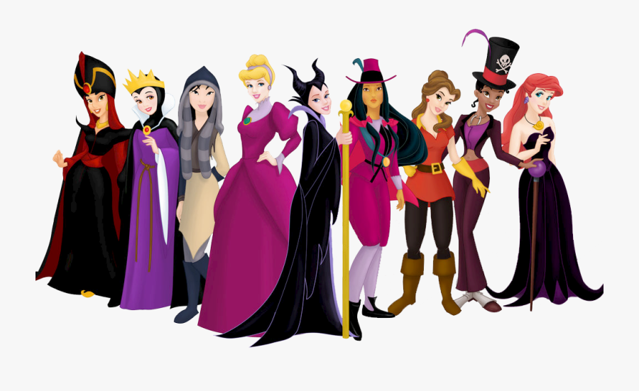 Disney Princesses Clipart - Disney Princesses As Disney Villains, Transparent Clipart