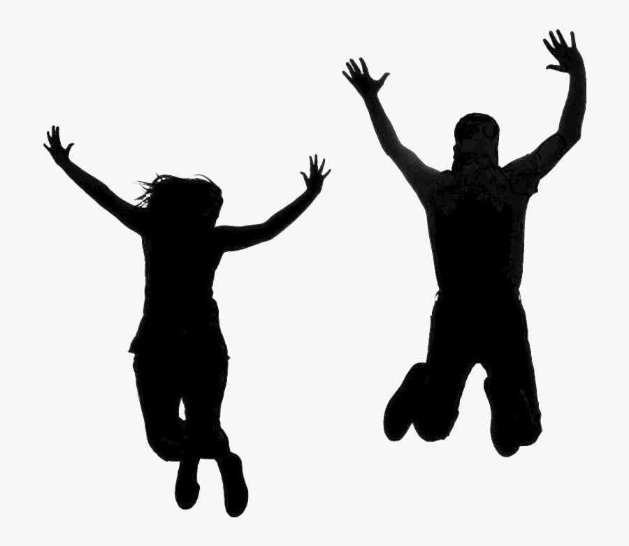 Silhouette Person Jumping Clip Art - Happy Person Silhouette Png, Transparent Clipart
