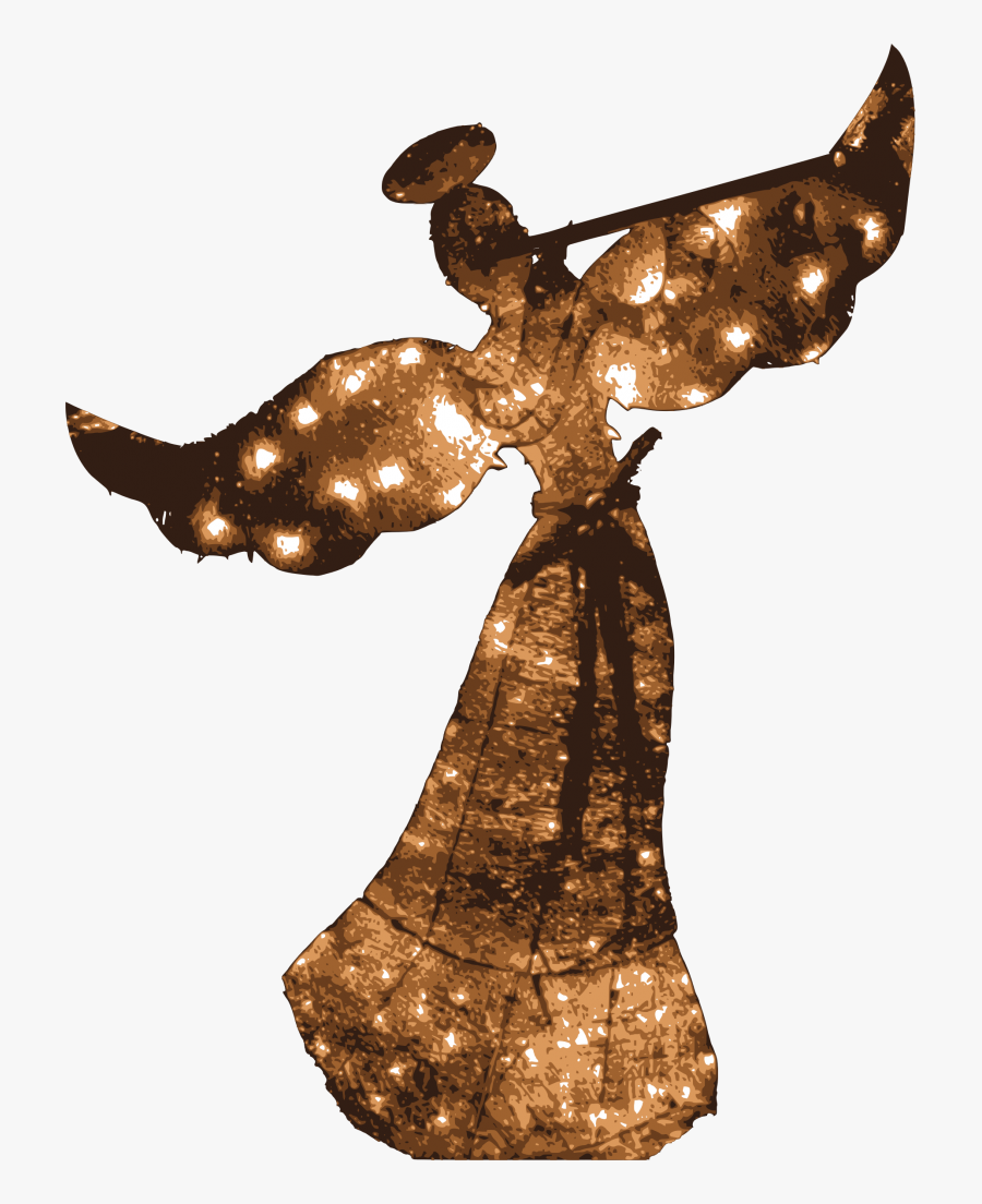 Metal,bronze Sculpture,figurine - Christmas Angel Png, Transparent Clipart