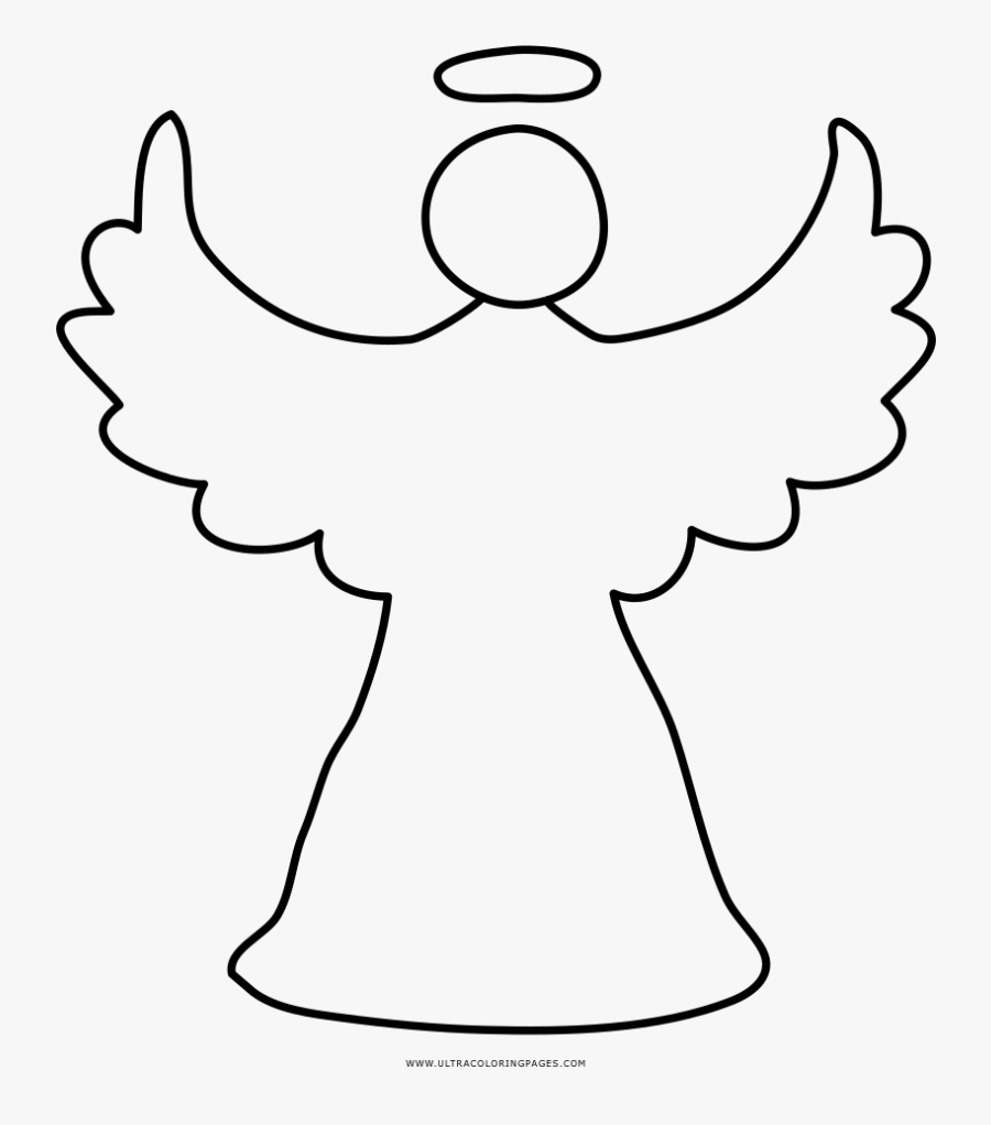 Christmas Angel Coloring Page - Anjos Para Colorir, Transparent Clipart