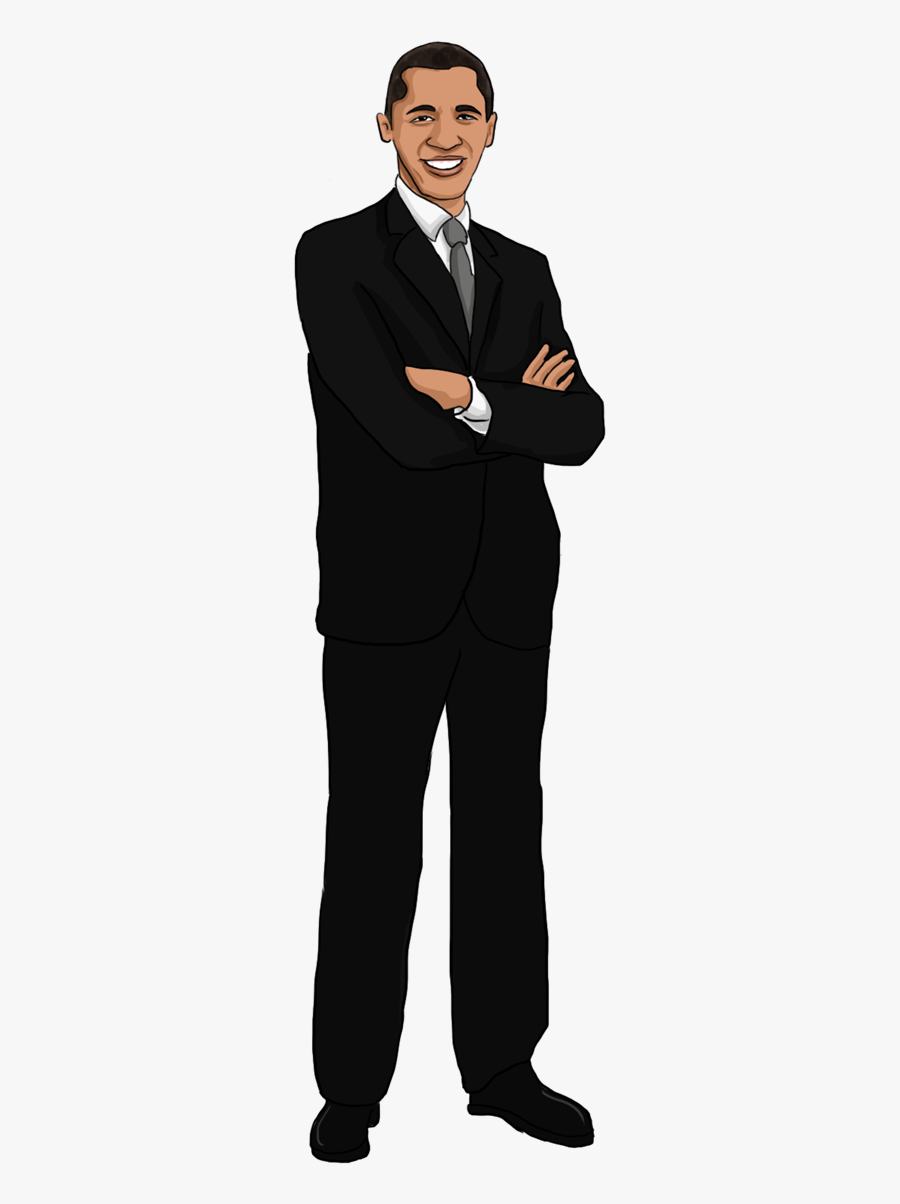 Donald Trump Full Body Png - Barack Obama Standing Up, Transparent Clipart