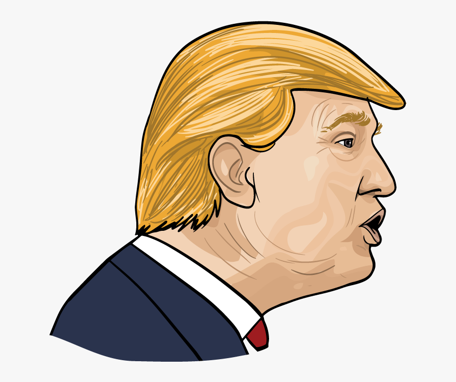 Donald Cartoon Trump Png File Hd Clipart - Donald Trump Face Cartoon, Transparent Clipart