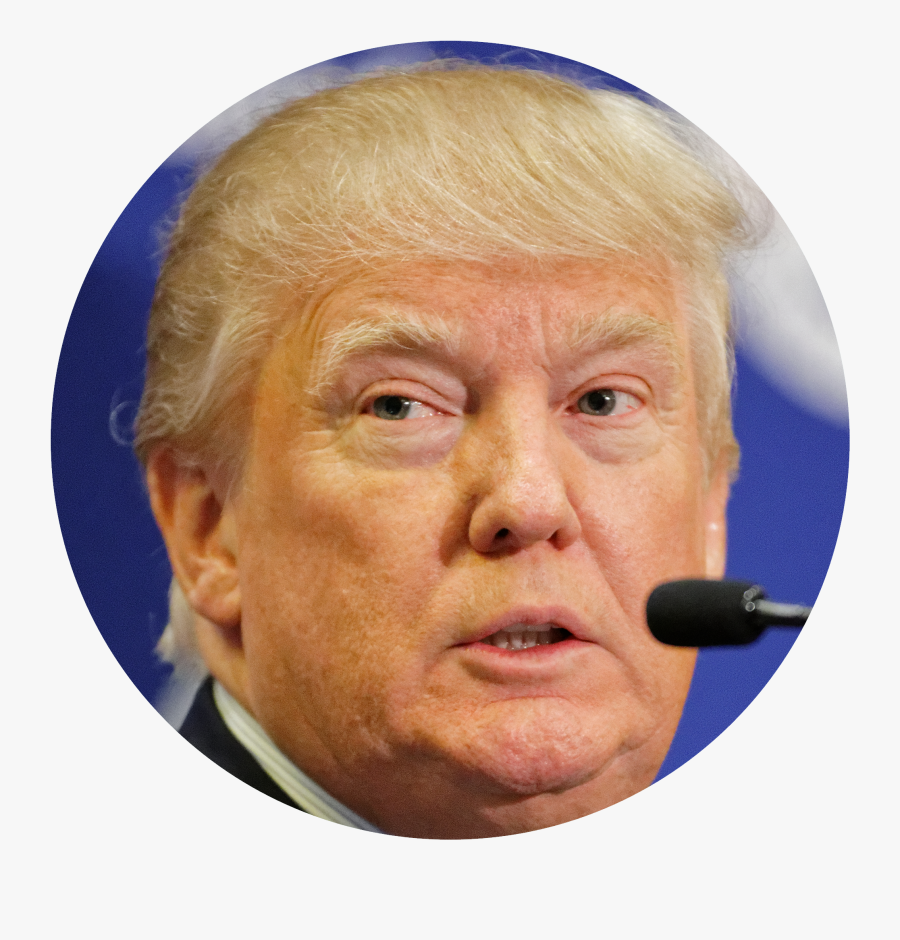 Donald Trump Png Image - Donald Trump In A Circle, Transparent Clipart