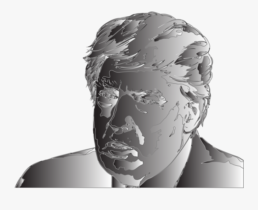 Donald Trump Portrait 3 Surreal - Illustration, Transparent Clipart