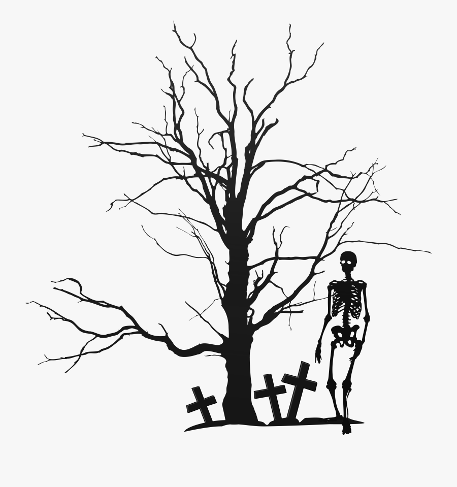 Tree Silhouette Transparent Background, Transparent Clipart