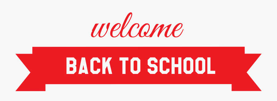 Red Welcome Back To School Banner Png Image - Oval, Transparent Clipart