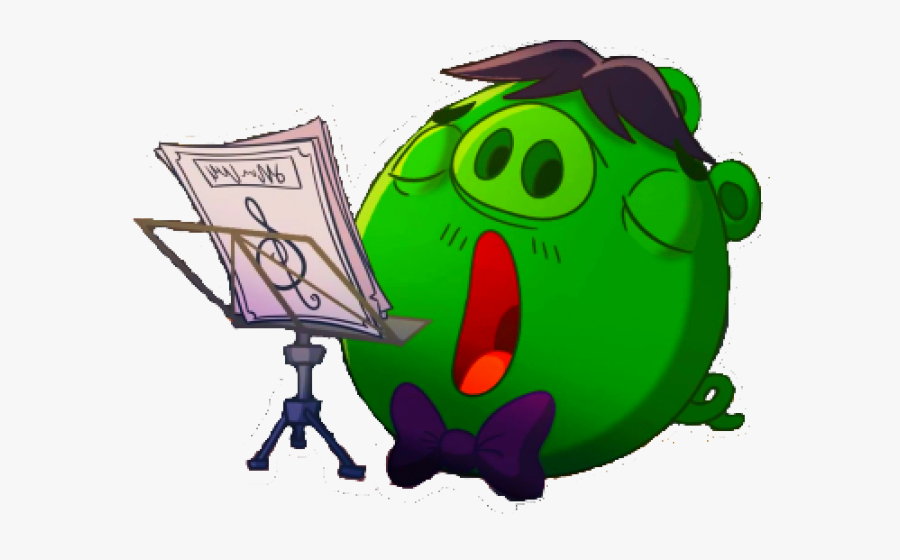 Pork Clipart Mad - Angry Birds Singing Pig, Transparent Clipart
