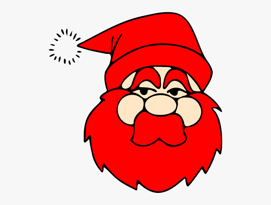 Santa Claus Face Clipart, Transparent Clipart
