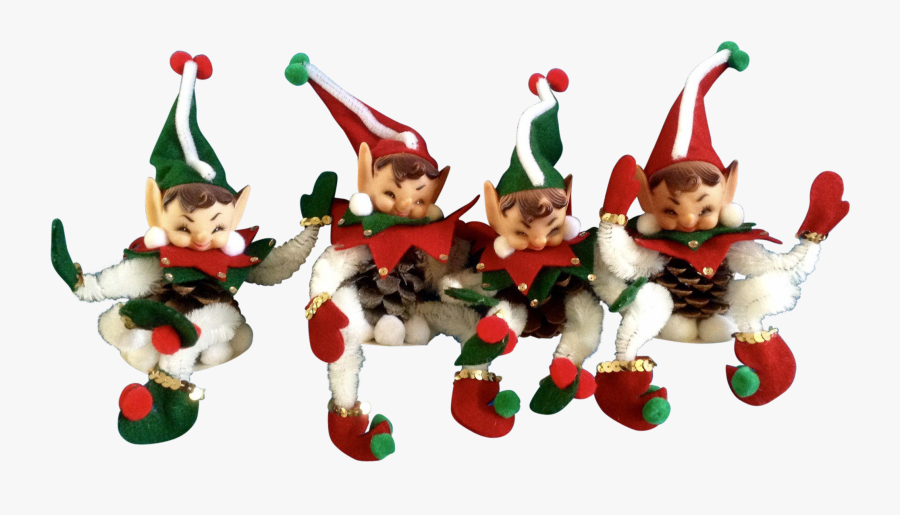 Elves Clipart Santa Elf - Vintage Christmas Elves Clipart, Transparent Clipart