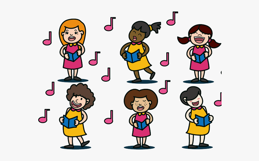 Transparent Notas Musicales Vector Png - Coral De Mulheres Desenho, Transparent Clipart