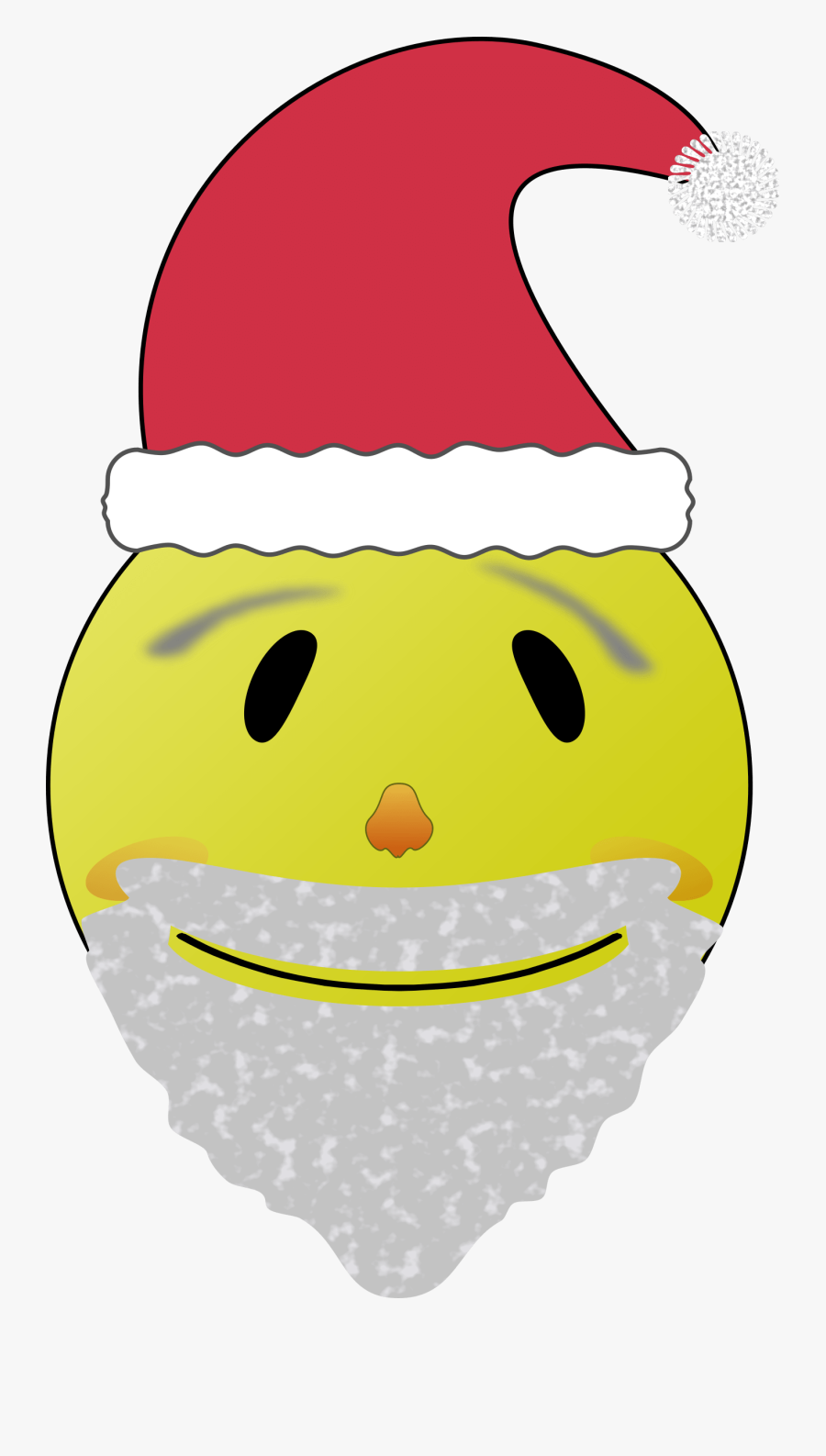 Smiley Santa Vector Clipart - Smiley, Transparent Clipart