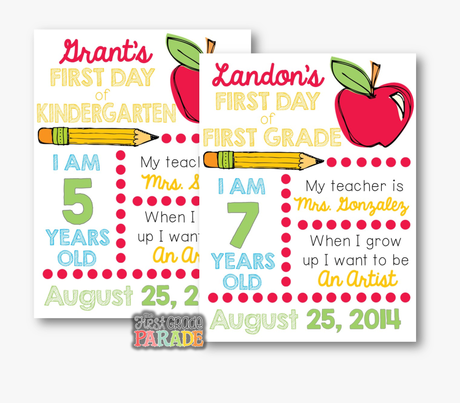 Transparent School Days Clipart - Free Printable Sign First Day Of School 2018 2019, Transparent Clipart