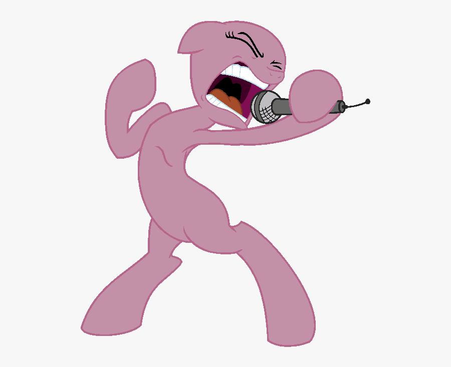 Pink Singer Clipart Drawing - My Little Pony Singing Base, Transparent Clipart