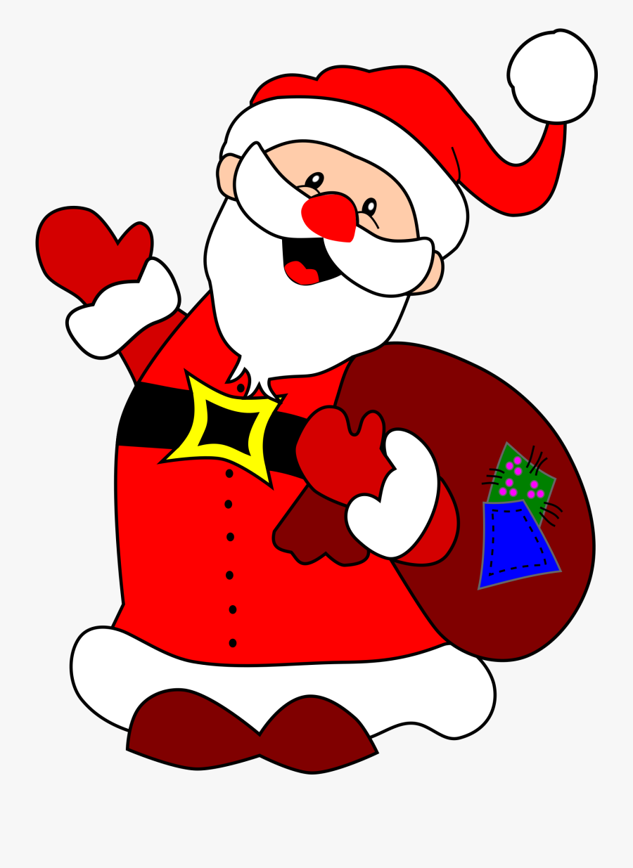 Clip Royalty Free Library Big Image Png - Santa Claus On Paper, Transparent Clipart