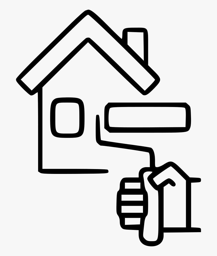 House Painting Work Painter Restoration Renovation - Repair House Icon, Transparent Clipart