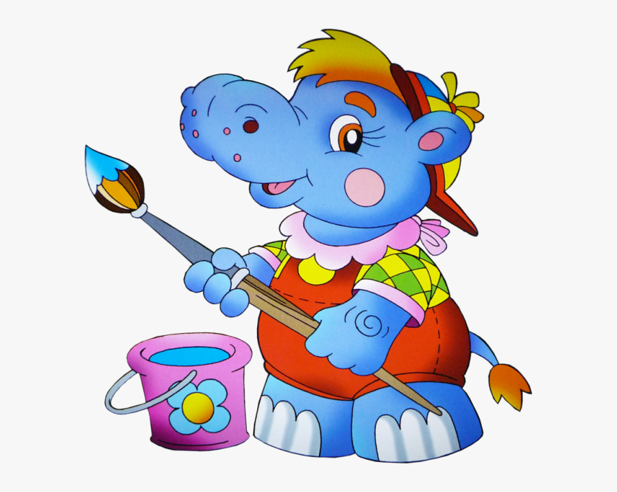 Free Painter Cliparts - Cartoon Animal Cliparts Painting, Transparent Clipart