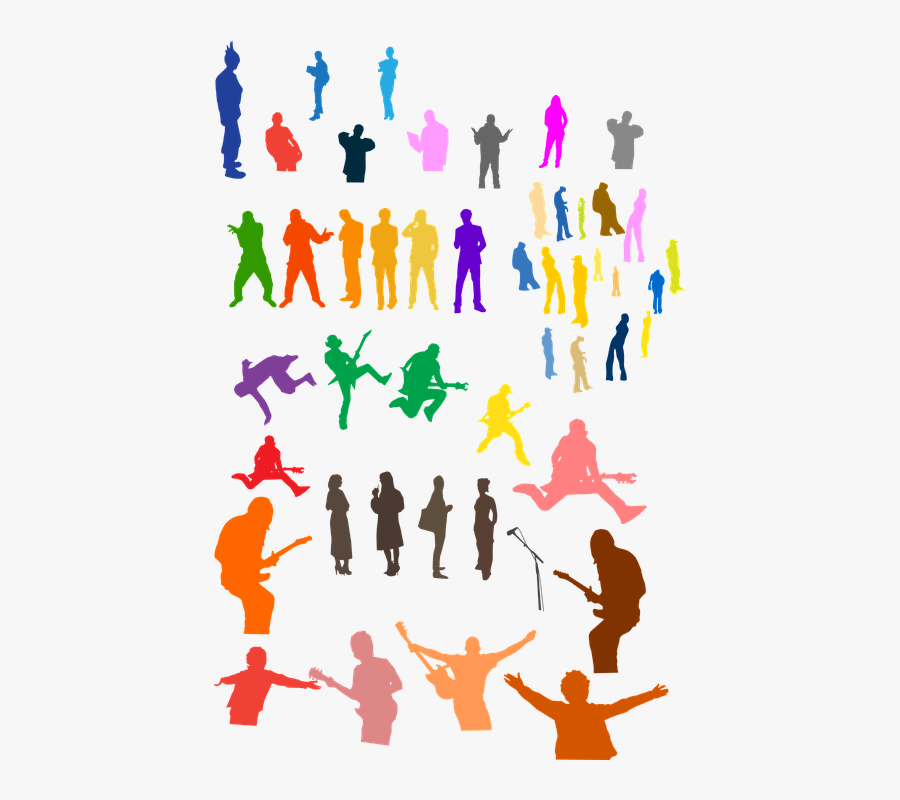 Color People Silhouette Transparent, Transparent Clipart