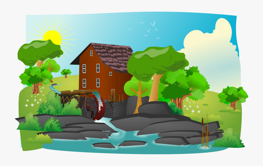 Free Countryside Landscape Clip Art - Landscape Clipart, Transparent Clipart