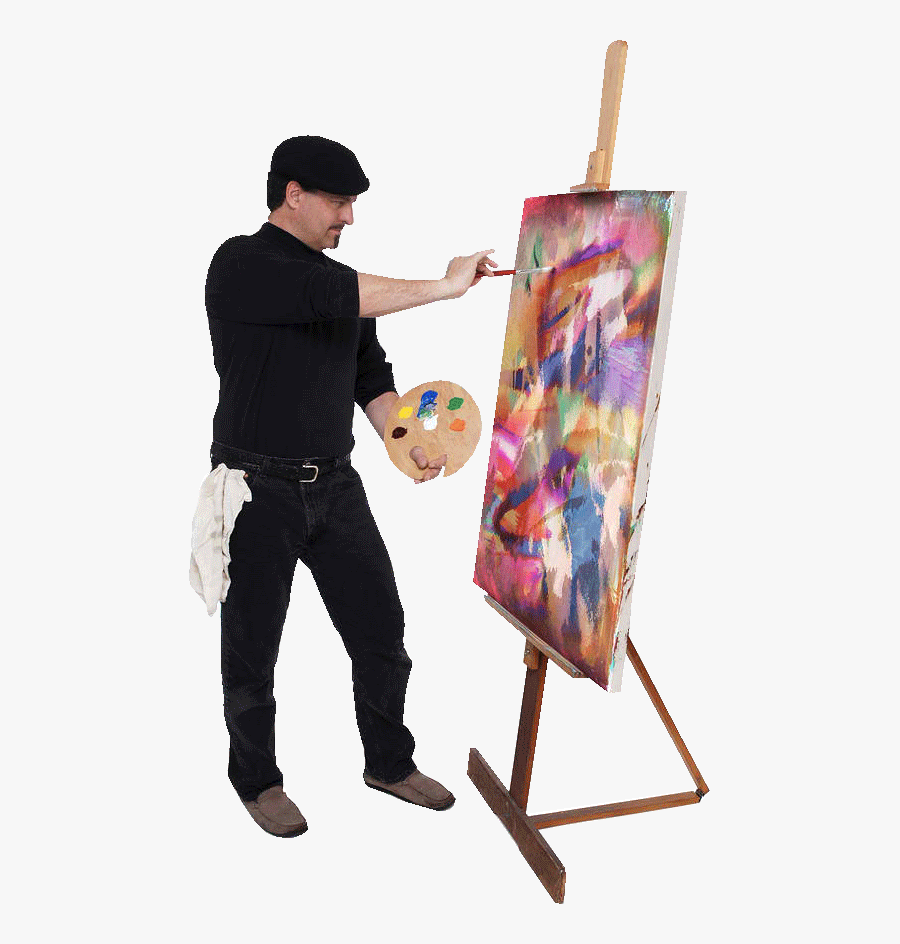 Artist Painting Png - Artist Painting On Canvas, Transparent Clipart