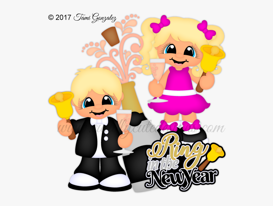 Ring In The New Year - Cartoon, Transparent Clipart