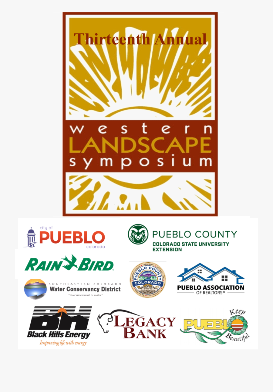 Red And Gold Western Landscape Symposium Logo With, Transparent Clipart