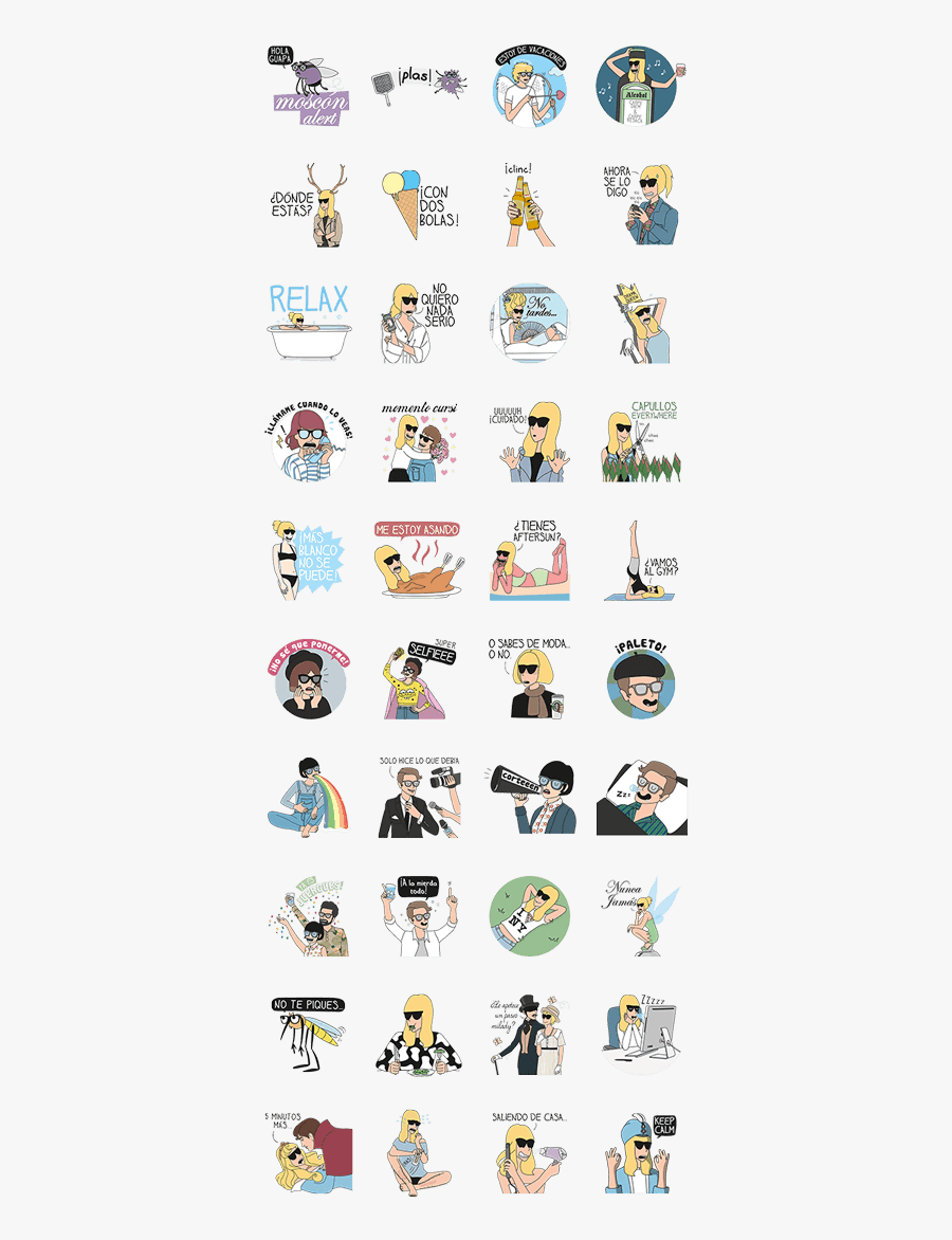 Moderna De Pueblo Stickers, Transparent Clipart