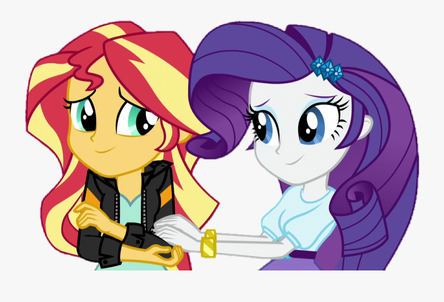 Secret Clipart Woman Friendship - Sunset Shimmer And Rarity, Transparent Clipart