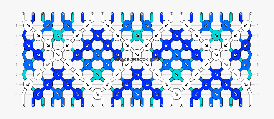 Clip Art Triple Instructions Siesedlocea S - Waves Friendship Bracelets Pattern, Transparent Clipart