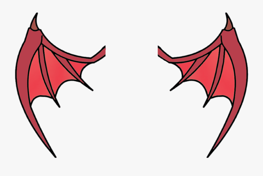 Transparent Devil Wings Png - Simple Devil Wing Drawing, Transparent Clipart