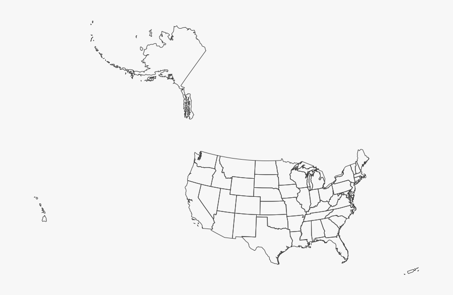 United States Clipart Small - United States Map Small, Transparent Clipart