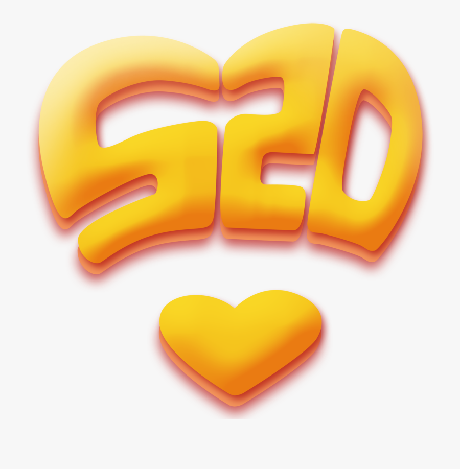 Yellow Heart Shaped 520 Word Art - Heart, Transparent Clipart