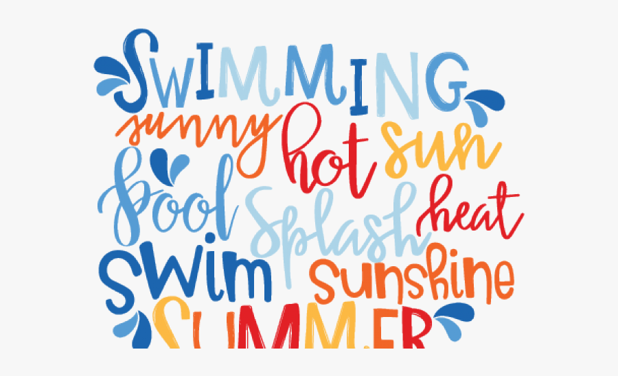 Sunshine Clipart Word Art - Summer Word Art, Transparent Clipart