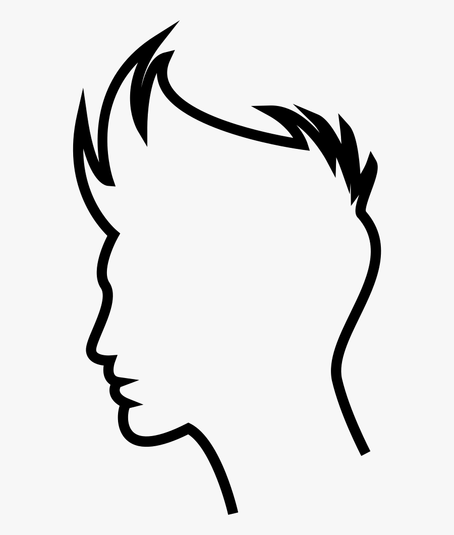 Boy Hair Outline Svg Png Icon Free Download - Outline Of A Boys Head, Transparent Clipart