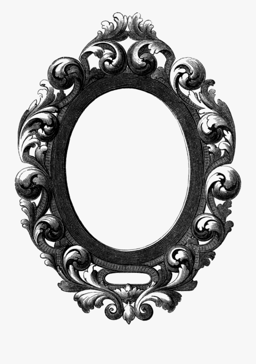 Transparent Vintage Oval Frame Png - طرح قاب آینه, Transparent Clipart